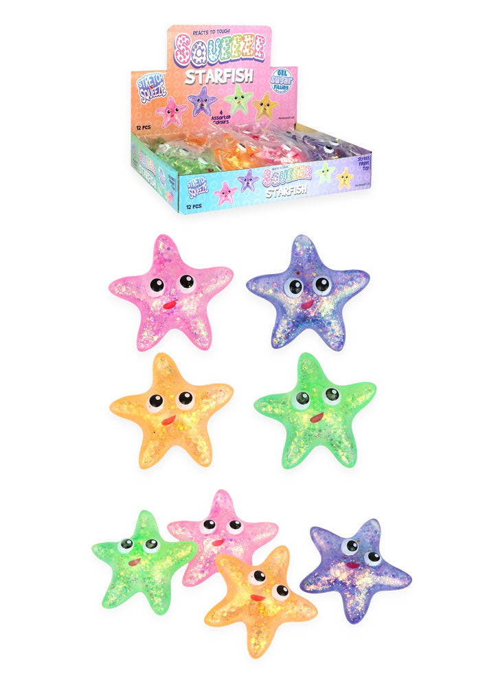 Squeeze Starfish with Sugar & Sparkle 10 cm Assorted