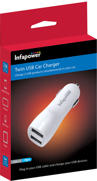 Infapower USB Twin Car 2100MA