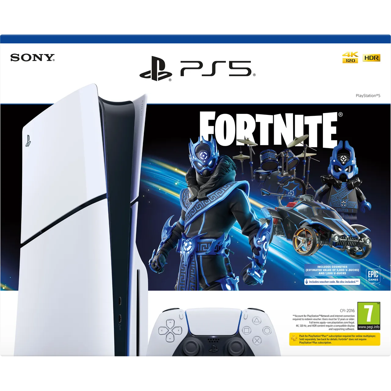 PlayStation 5 Slim Disc 1TB Fortnite Cobalt Star