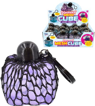 Squishy Mesh Cube With Keyring - In Dbx