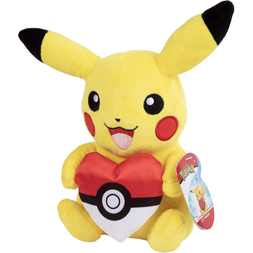 Pokémon - 8" Seasonal Plush - Pikachu with Poke Ball Heart