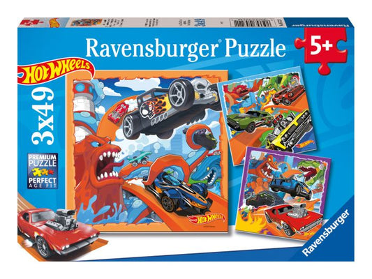 Ravensburger Hot Wheels 3x49 Piece Jigsaw Puzzle