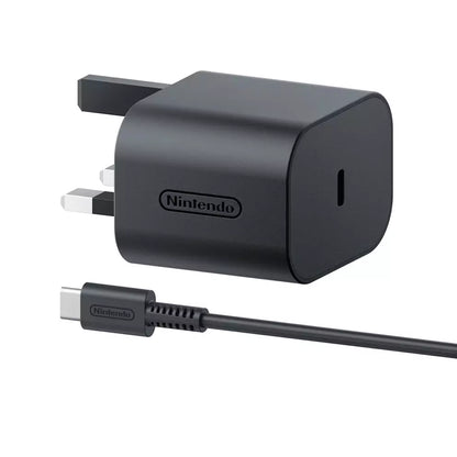 Nintendo Switch 2 AC Adapter UK with USB-C cable