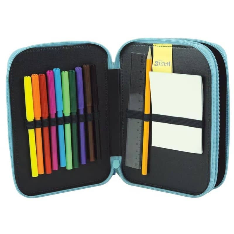 Stitch Double-Zip Pencil Case - GIM DOUBLE CASE STITCH BRUSH IT OUT 342-03100 - Image 3