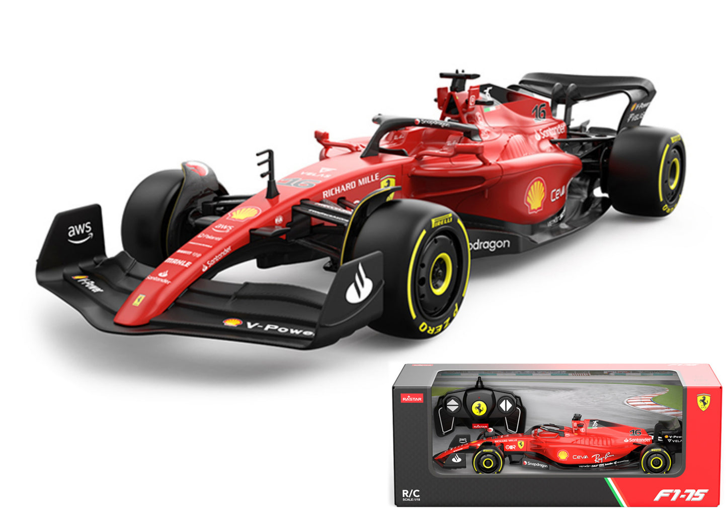 1:18sc R/C Ferrari F1 75 Car