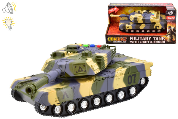 1:16 Friction Military Tank Light & Sound