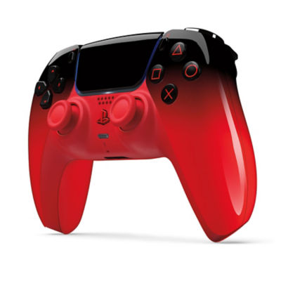 DualSense Techno Red Hyperpop controller angled view