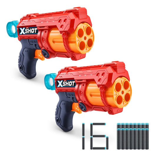 XSHOT Excel Double Fury 4 Blaster Combo Pack (16 Darts, 3 Cans) by ZURU 1 of 6