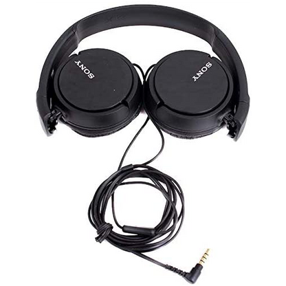 Sony MDR-ZX110APBC Black Foldable On-Ear Headphones with Microphone