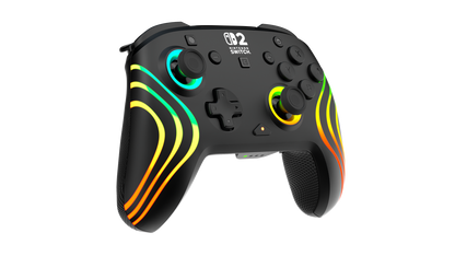Afterglow Wave wireless controller black angled view