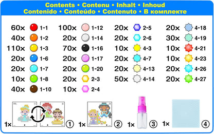 Aquabeads Disney Princess Dazzle Set contents