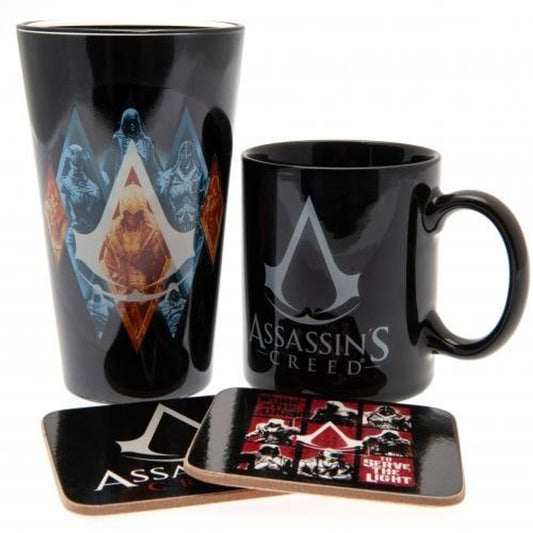 Gift Box: Assassin's Creed - Assassins Mug, Large Glass and 2 Coasters