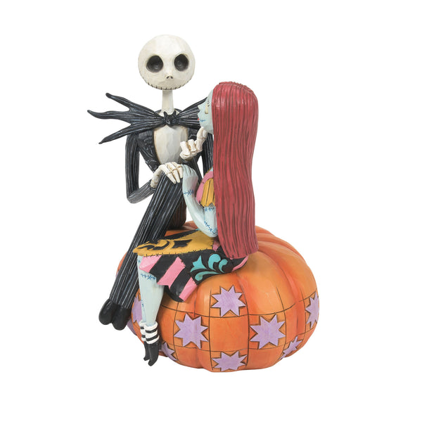 Enesco: Disney Nightmare Before Christmas Jack and Sally on Pumpkin