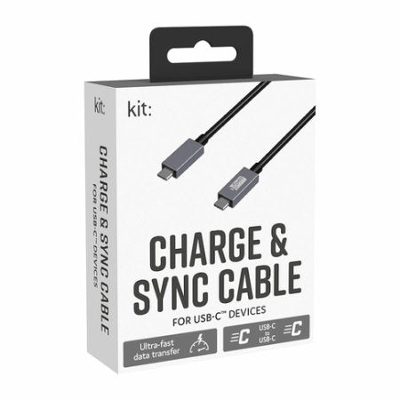 Kitsound Cable USB C to USB C 1M Cable Space Grey
