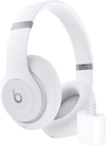 Beats Studio Pro white wireless noise cancelling headphones front view