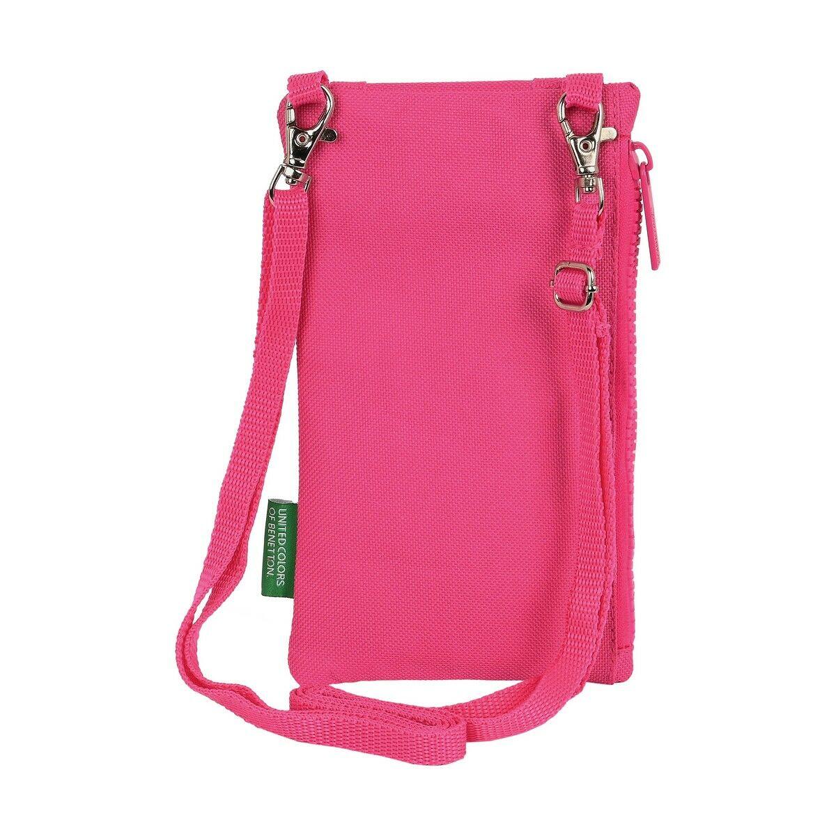 Benetton raspberry mobile phone wallet back