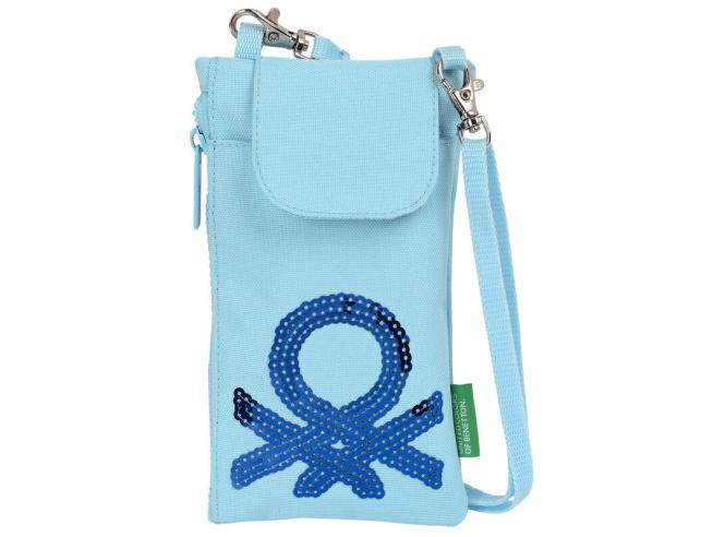 Benetton sequins mobile phone wallet front