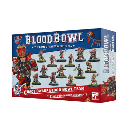 Blood Bowl Chaos Dwarf Team Zharr-Naggrund Ziggurats box