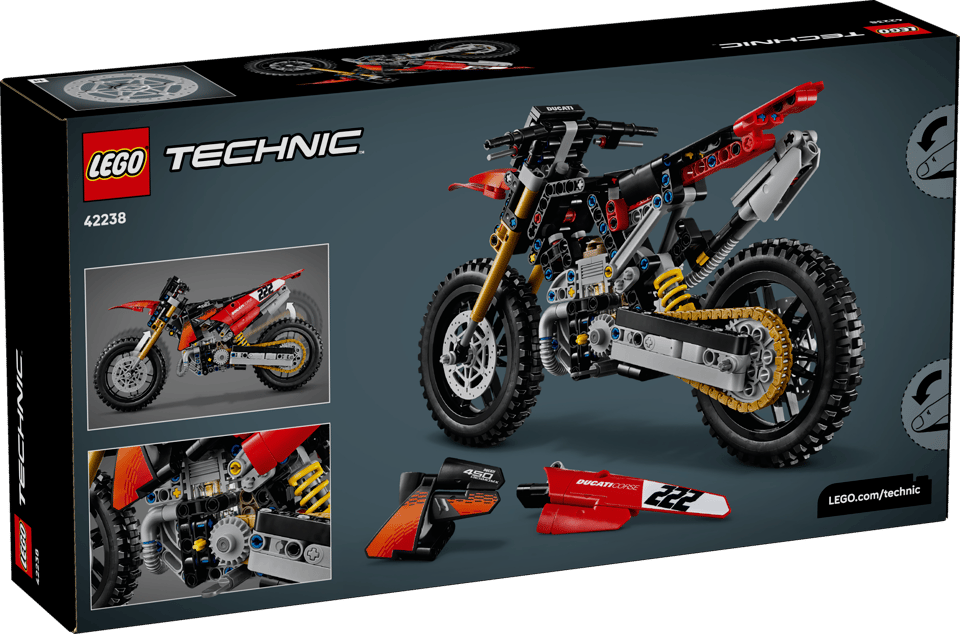 LEGO® | Technic: Ducati Desmo450 MX Factory Motorcycle (42238)