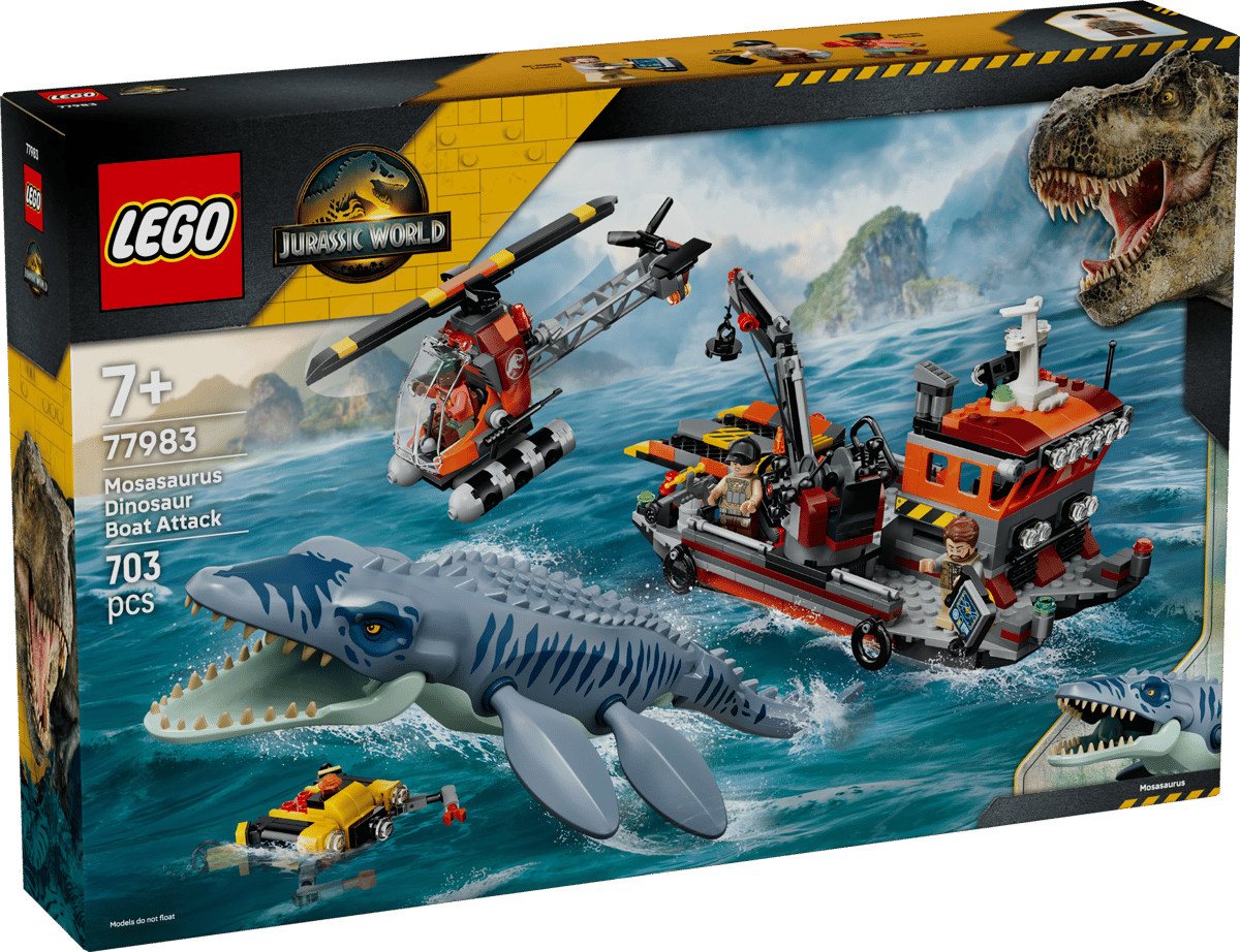 LEGO® | Jurassic World: Mosasaurus Dinosaur Boat Attack (77983)