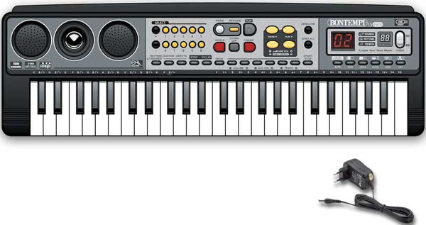 Bontempi Digital Keyboard With 49 Midi Size Keys + Adaptor + Usb Socket For Flash Drive