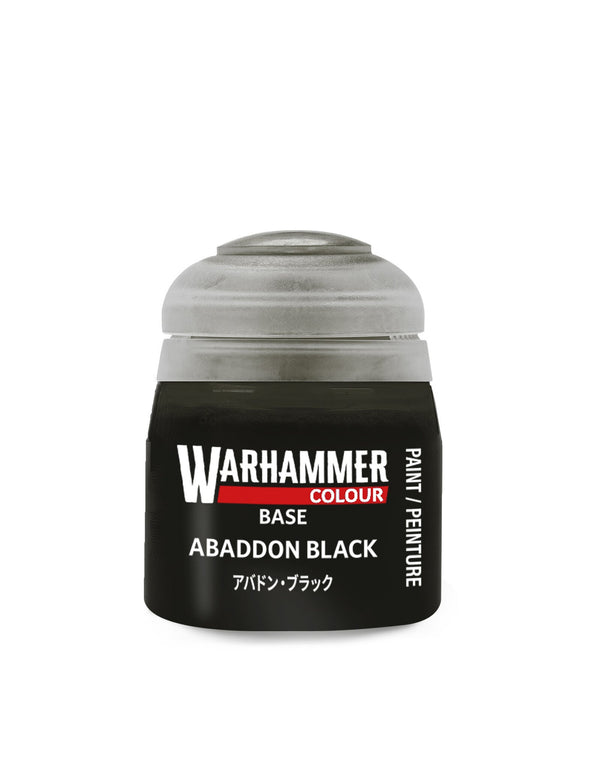 Citadel Colour Base Abaddon Black 12ml paint pot