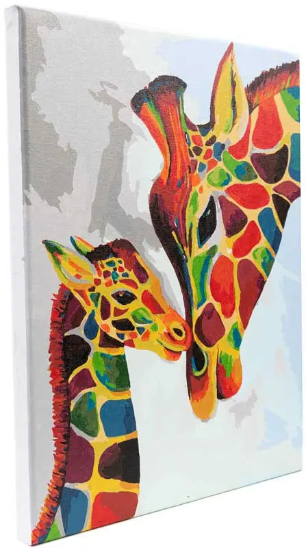 Paint By Numb3rs: Colourful Giraffes 30 x 40 cm Kit