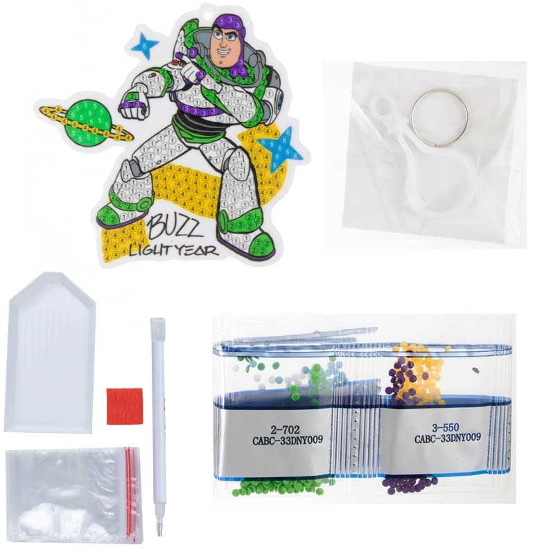 Craft Buddy | Disney Toy Story: Buzz Lightyear Crystal Art Bag Charm
