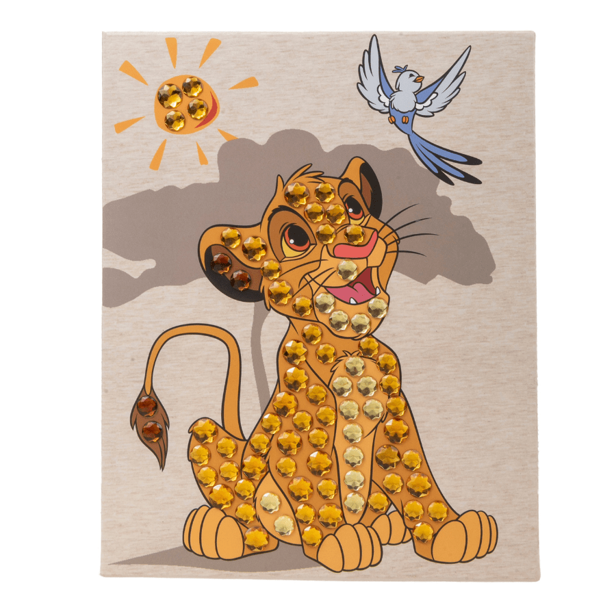 Craft Buddy Simba Disney Crystal Art Junior Kit contents