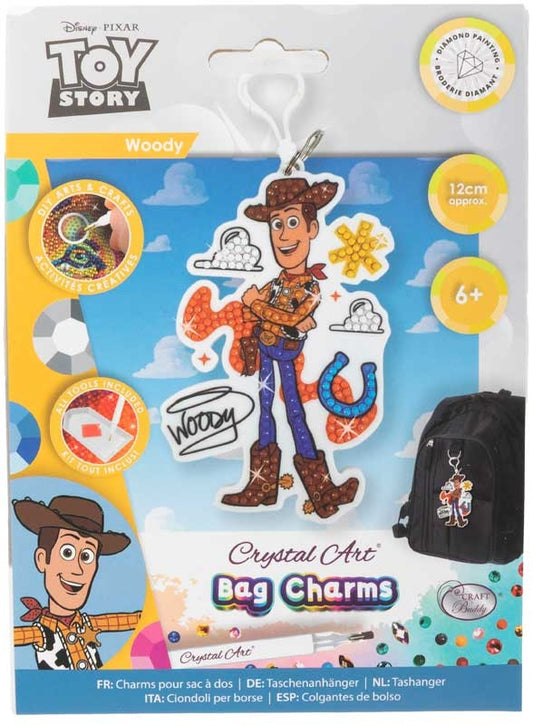 Craft Buddy | Disney Toy Story: Woody Crystal Art Bag Charm