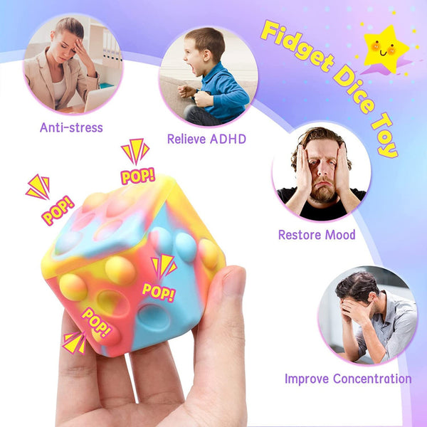 BUBBLE POPPER DICE 60MM