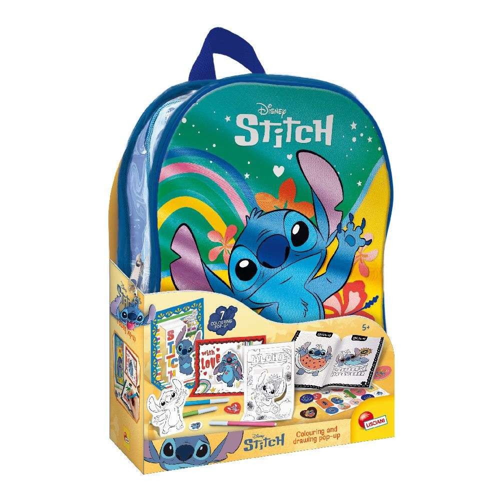 Disney Stitch Colouring and Drawing Pop-Up Backpack box front