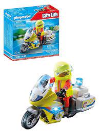 Playmobil: Rescue Motorcycle + Flashing Light