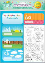 Crayola Alphabet Chart with Colour-In Stickers