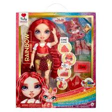 Rainbow High Fashion Doll with Slime & Pet - Ruby Anderson (Red)