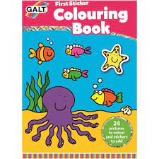 FIRST STICKER COLOURING BOOK