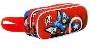 CAPTAIN AMERICA RED DOUBLE 3D PENCIL CASE