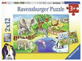 Ravensburger Time at the Zoo 2x12 Piece Jigsaw Puzzle
