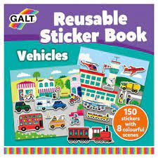 REUSABLE STICKER BOOK - VEHICLES