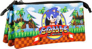 SONIC THE HEDGEHOG PLAY TRIPLE PENCIL CASE