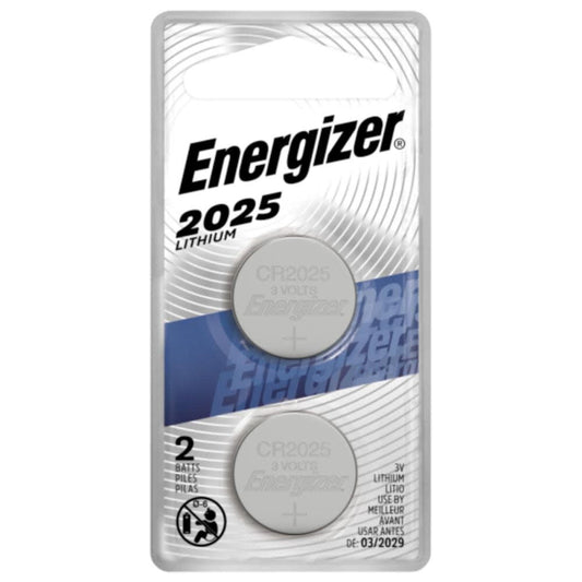 Energizer CR2025 lithium coin batteries 2 pack