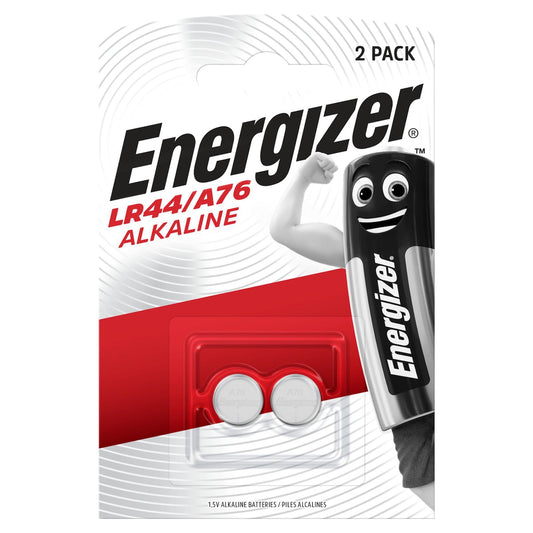 Energizer LR44 A76 alkaline button batteries 2 pack