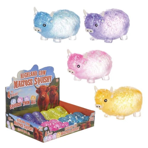 Highland Cow Maltose Glitter Squishies