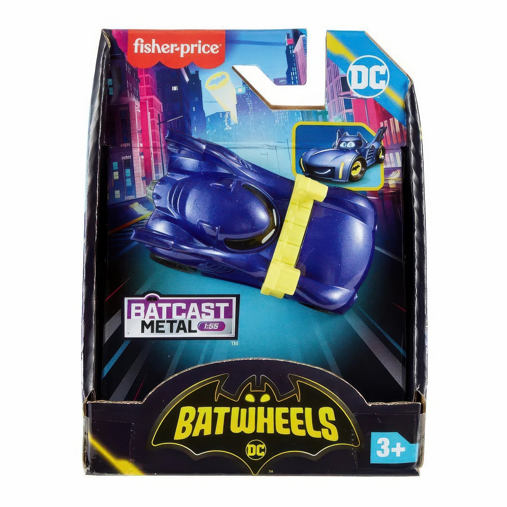 Fsher Price Batwheels 1:55 Die Cast Car Assorted