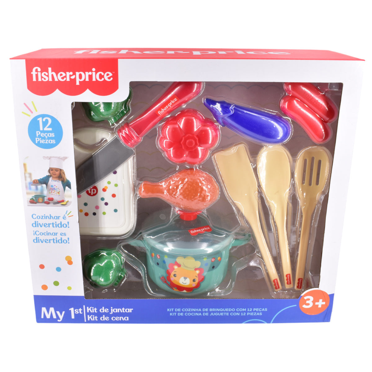 Fisher-Price My First Dinner Kit 12-piece pretend kitchen play set