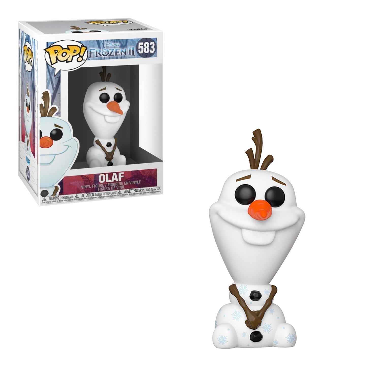 Funko Pop Disney Frozen II Olaf 583 box and figure