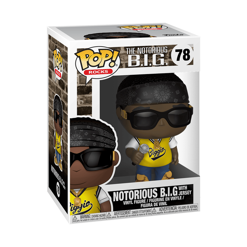 Funko Pop Rocks Notorious BIG with Jersey 78 box