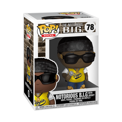 Funko Pop Rocks Notorious BIG with Jersey 78 box