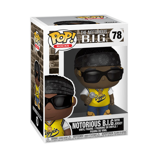Funko Pop Rocks Notorious BIG with Jersey 78 box