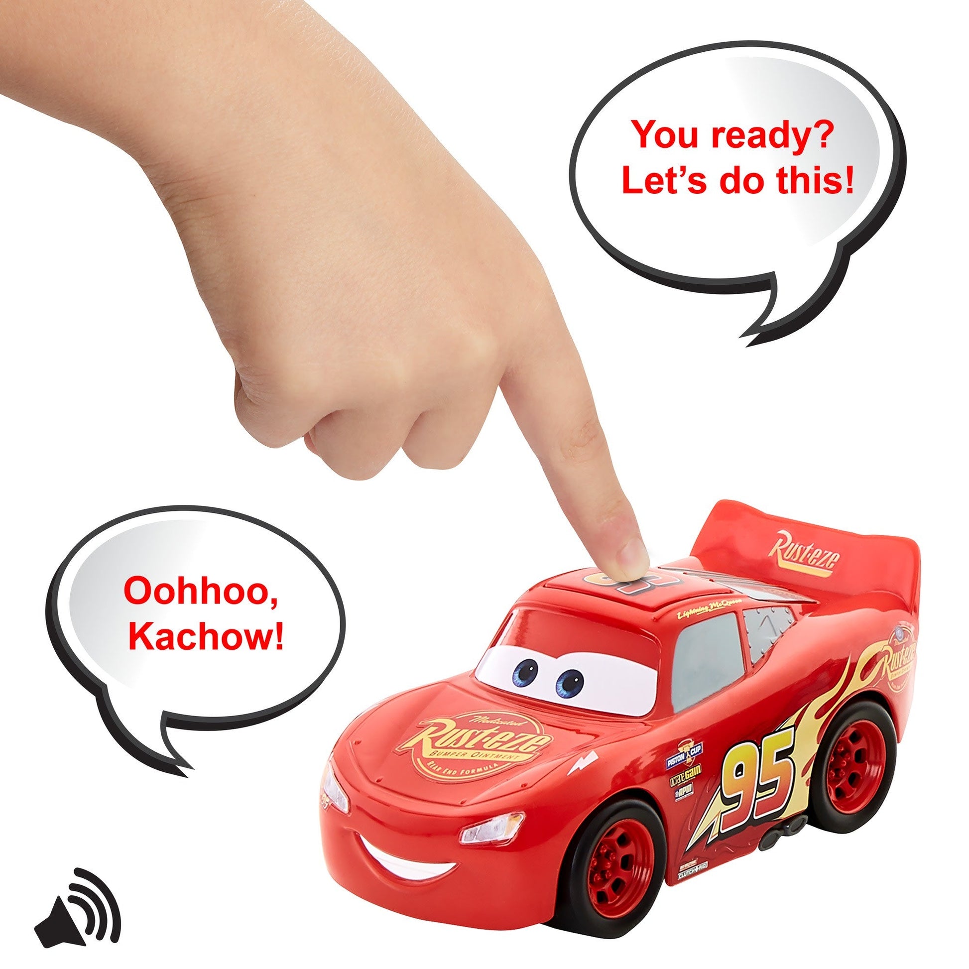 Disney Pixar Cars Track Talkers Lightning McQueen side view